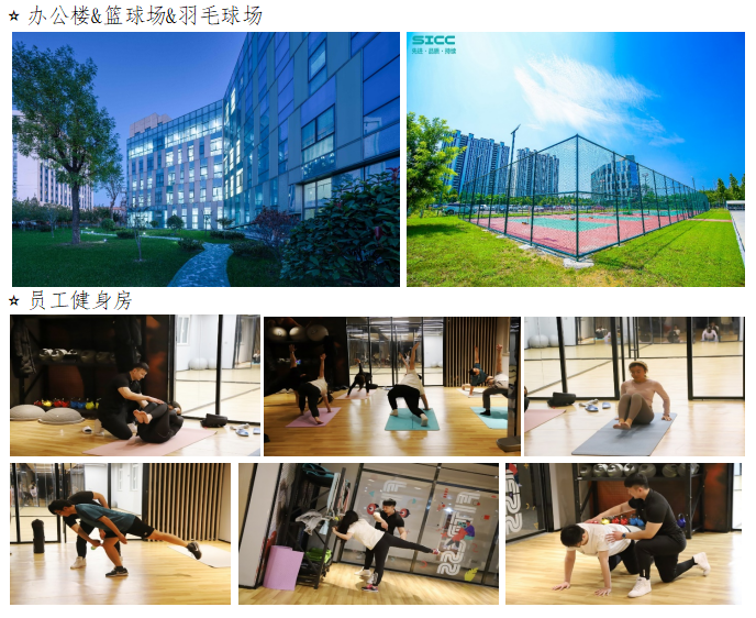<table> <tr><td colspan="4"> 办公楼&篮球场&羽毛球场</td> </tr> <tr><td colspan="4">1 SIcCf 超!茶业In人 员工健身房I n</td> </tr> <tr><td>.L售</td> <td></td> <td>2</td> <td></td> </tr> </table>